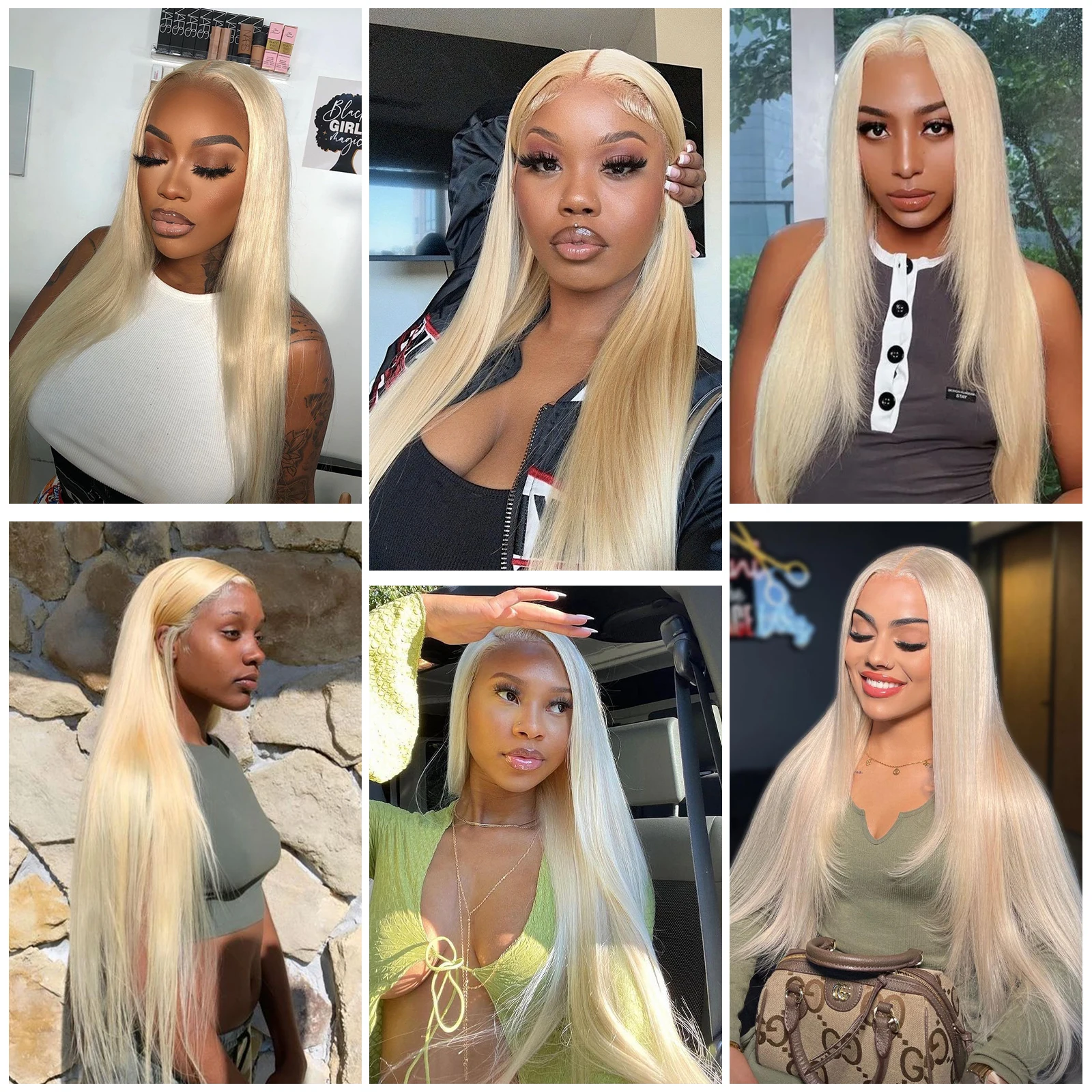 وصلات شعر بمشبك أشقر 100% شعر خام برازيلي 613 مشبك مستقيم على شكل عظمة في شعر بشري طبيعي غير مرئي بدون خياطة