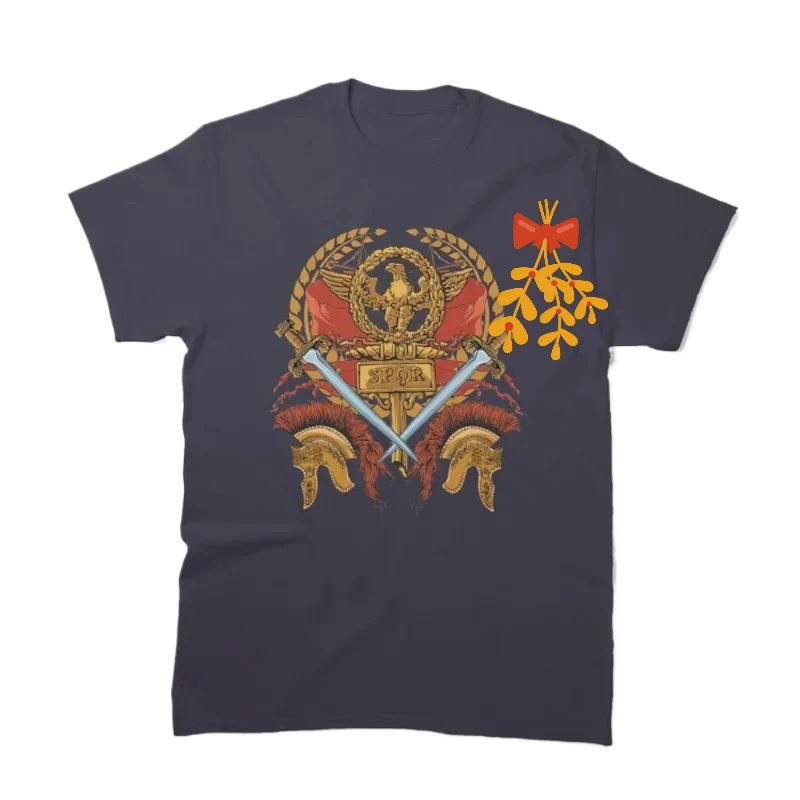 Camiseta de la Legión de la Antigua Roma con SPQR de la República del Imperio Romano, 100% algodón, cuello redondo, manga corta, informal, de verano, para hombre, ropa de calle