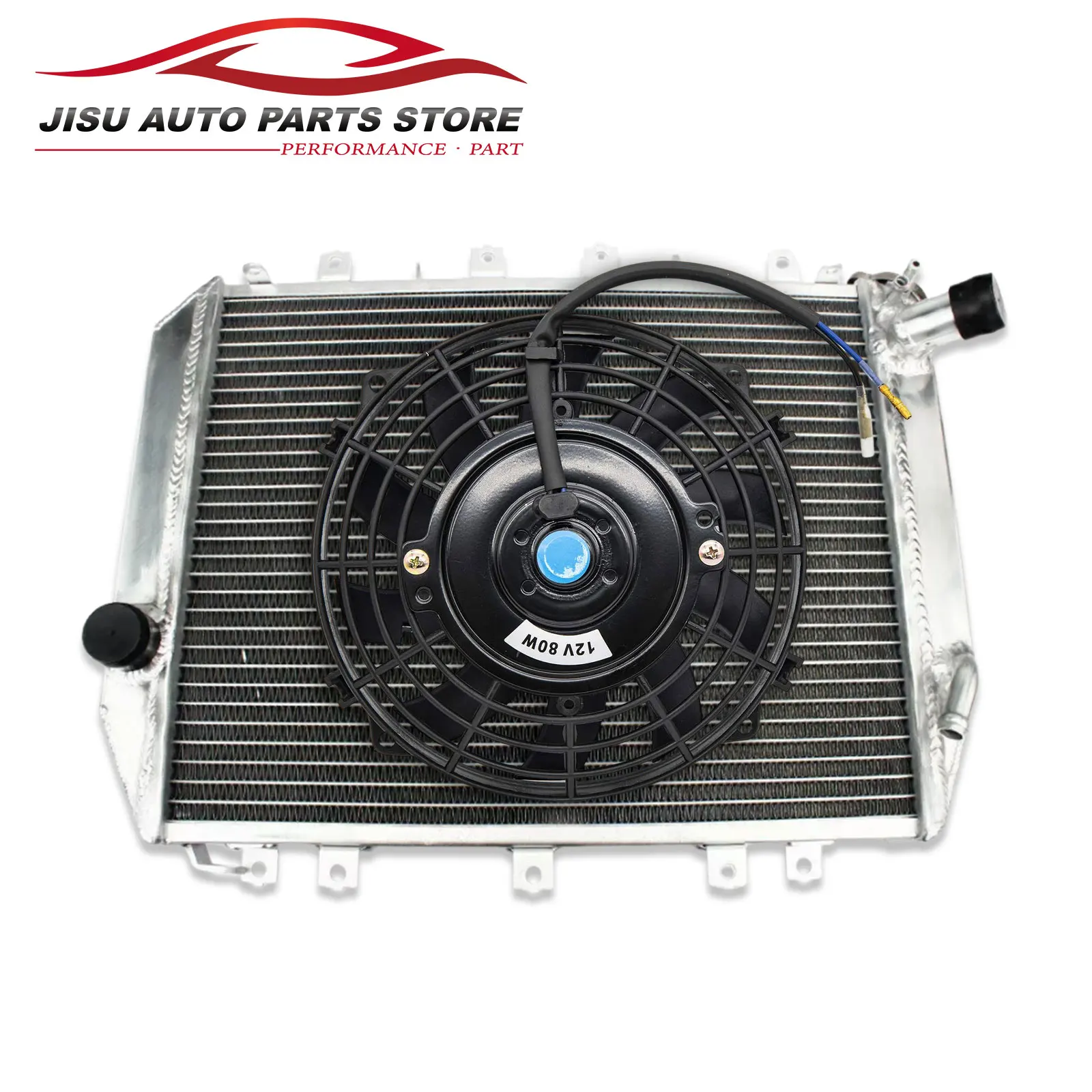 Aluminum Radiator + Fan for Kawasaki Ninja ZX-12R ZX-12 ZX1200 2002-2005 2003 2004