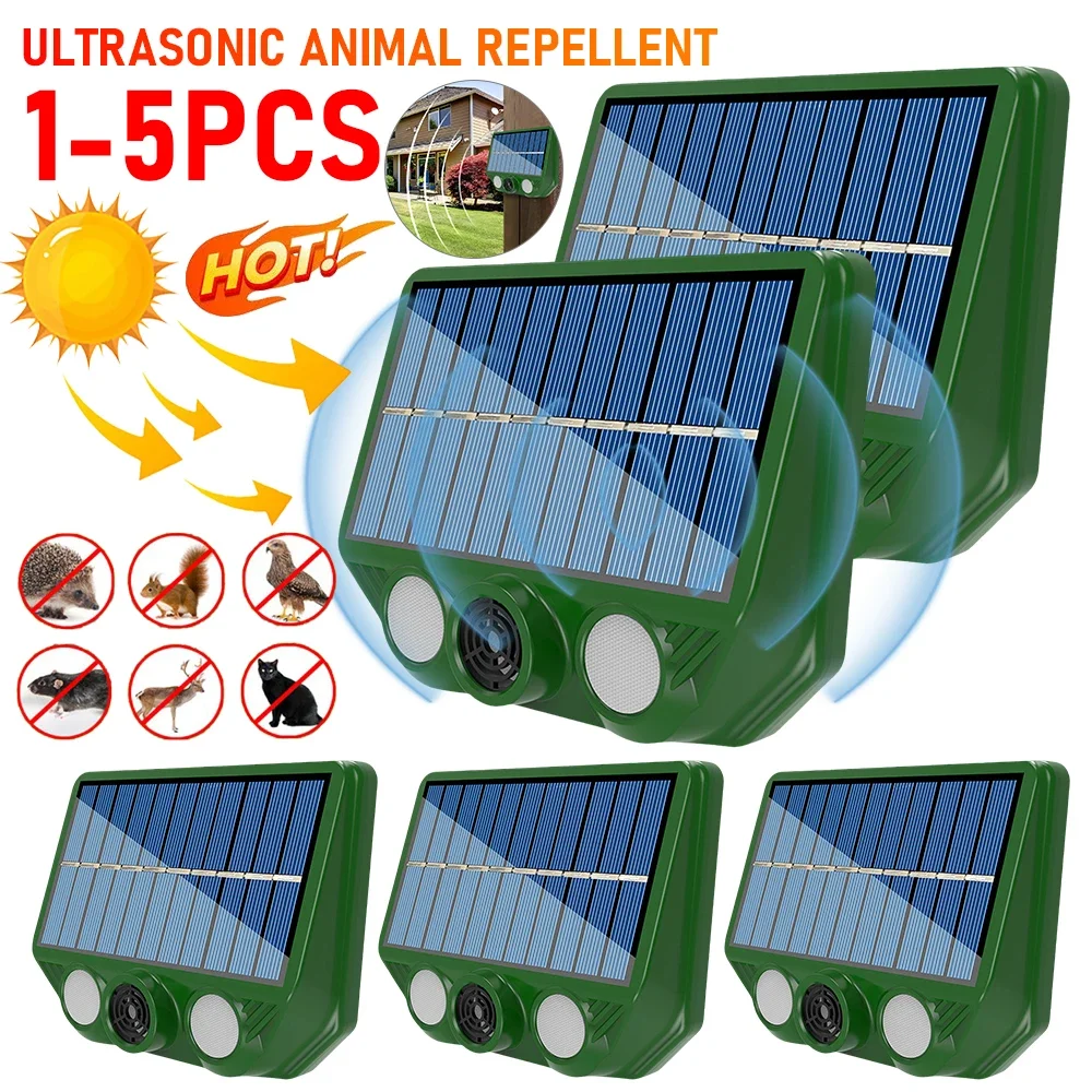 Répulsif solaire à ultrasons pour animaux, effaroucheur, macar, extérieur, capteur antiparasitaire, dissuasif, chien, chat, oiseau, effrayant