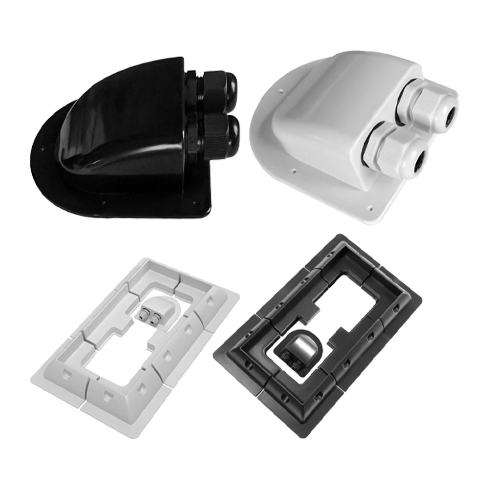 7PCS L-shaped Solar Panel Mounting Brackets Kit Cable Entry Gland Wire Cable Entry Gland Sealing Junction Box Curved Connector