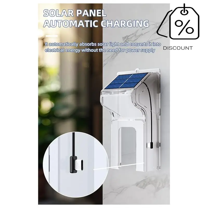 ABMF-Wifivisual Дверной звонок Камера Беспроводная солнечная зарядка Водонепроницаемая камера ночного видения Умный дом HD Дверной звонок Двусторонний домофон Голос