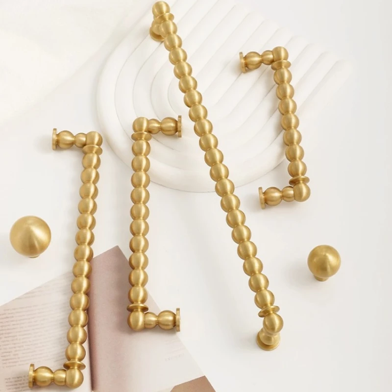 European Furniture Hardware Handle American Drawer Knob Luxurious Brass Shoe Cabinet Knob Creative Cabinet Brass Handle