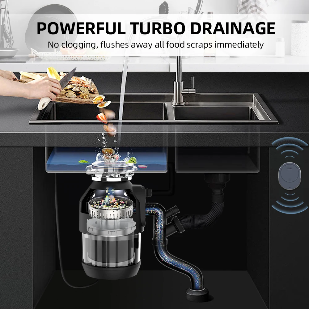 مصنع المنزلية الفولاذ المقاوم للصدأ المطبخ الغذاء التخلص من النفايات بالوعة طاحونة التيار المتناوب الكهربائية المستمرة القمامة التخلص