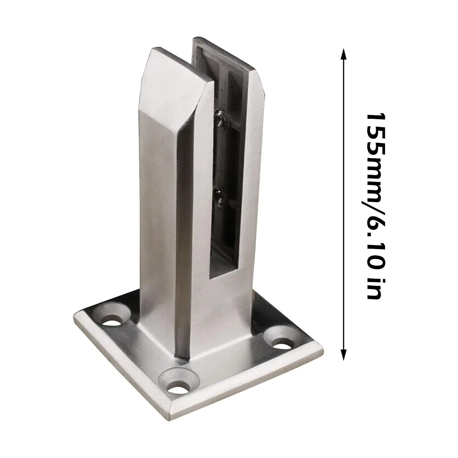 Stainless Steel Glass Clip Holder Swimming Pool Floor Stand Fixed Fittings Clamp (Without Screws )Accessoreis