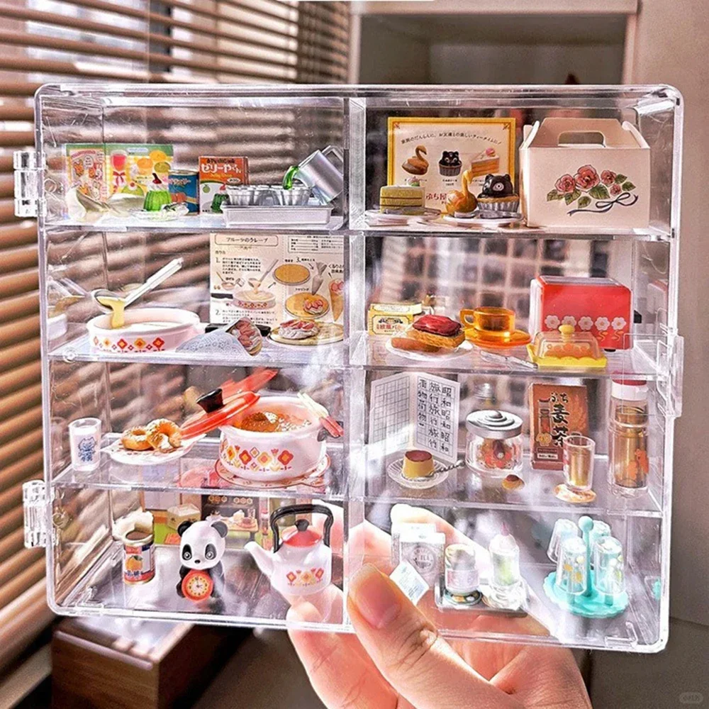 New Simple Transparent Acrylic Small Card Storage Box, Multi-layer Small Ornament Shelf Building Block Parts Storage Display Box