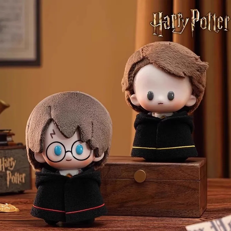 Harry Potter vinilo cara caja ciega juguetes ojo de frijol muñeca serie Linda figura de Anime muñeca colgante juguetes recoger decoración