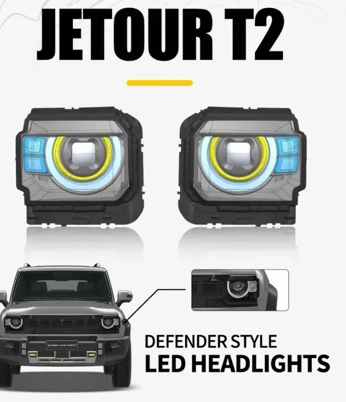 Factory Car LED Headlights Modified Upgraded for Chery JETOUR Traveler Shanhai T2 New Style Front Light Car Accessories