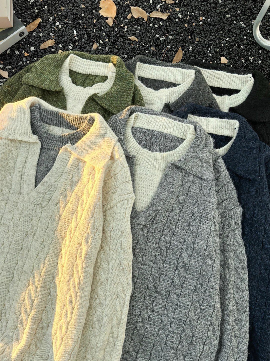 

Теплый вязаный свитер для мужчин на осень-зиму, модный, в стиле лоу-эйр, с узором косичка, оверсайз, молодежный, длинный рукав