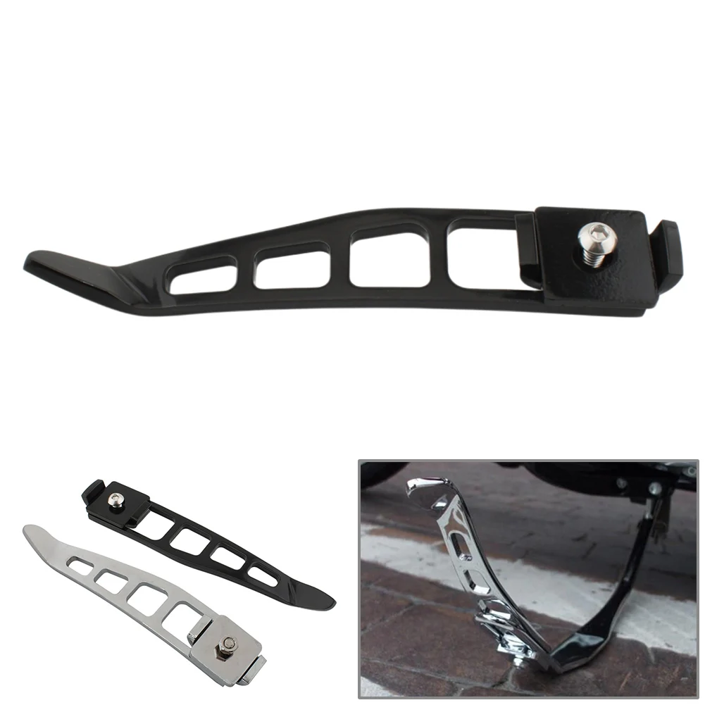 Motorcycle Stand Kickstand Extension Support For Harley Dyna Fat Bob Super Glide FXDF FXDB FXDL 1993-2017 Aluminum Black/Silver