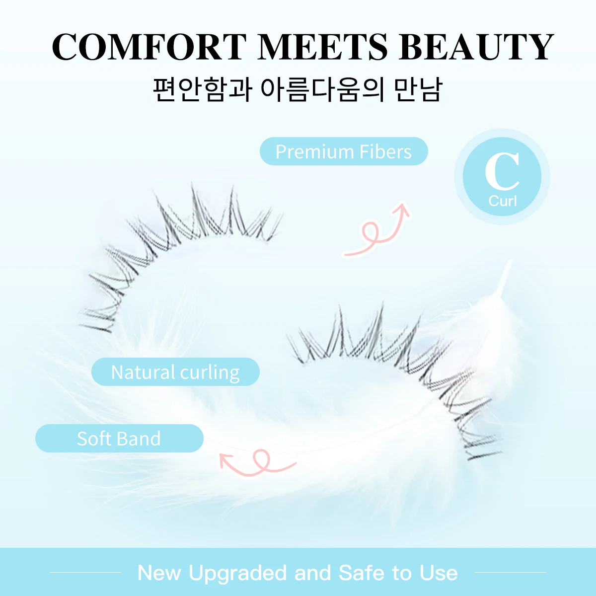 5 paia di ciglia finte corte Manga Beauty Cross, ciglia finte in fibra artificiale, comode per l'uso quotidiano naturale delle donne