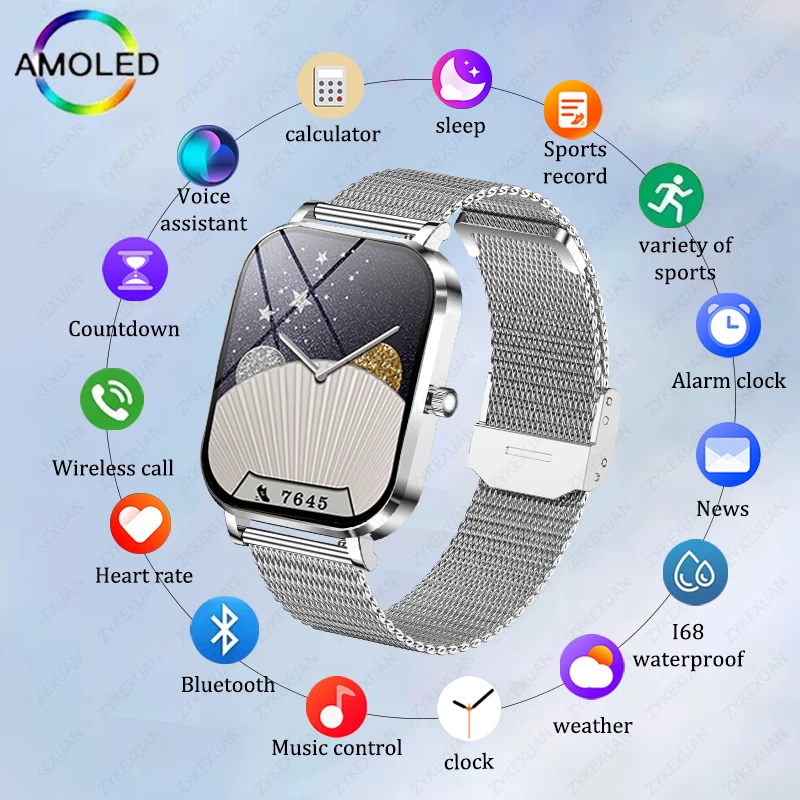 For HUAWEI 2025 New Women Fashion Smart Watch variety of dials Waterproof Bluetooth Call Health Sports Monitor Women Smartwatch