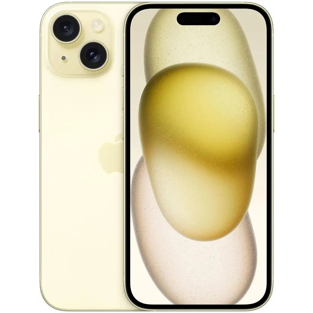 Apple / iPhone 15 / A2846 / Amarelo / Desbloqueado / 256GB / Excelente / Dispositivo Original Apple, Hardware Autêntico, Cabo de Carregamento Grátis Incluído