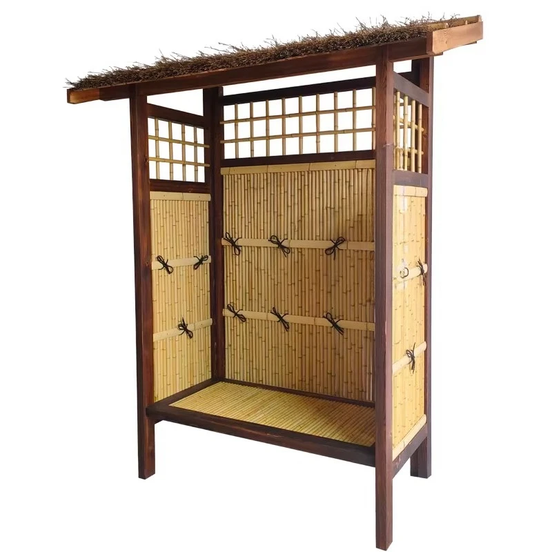 Durable bamboo pavilion outdoor tea table gateway courtyard landscape decoration