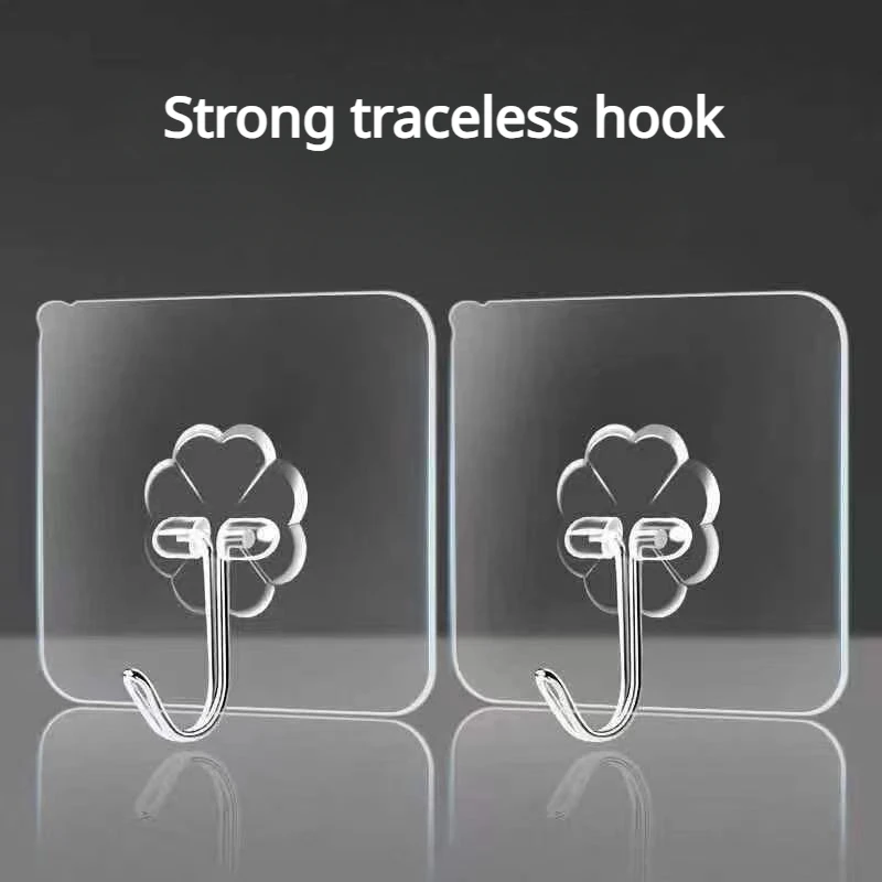 

Convenient 5/10/20-piece hooks, transparent multi-functional, strong load-bearing kitchen and bathroom storage rack