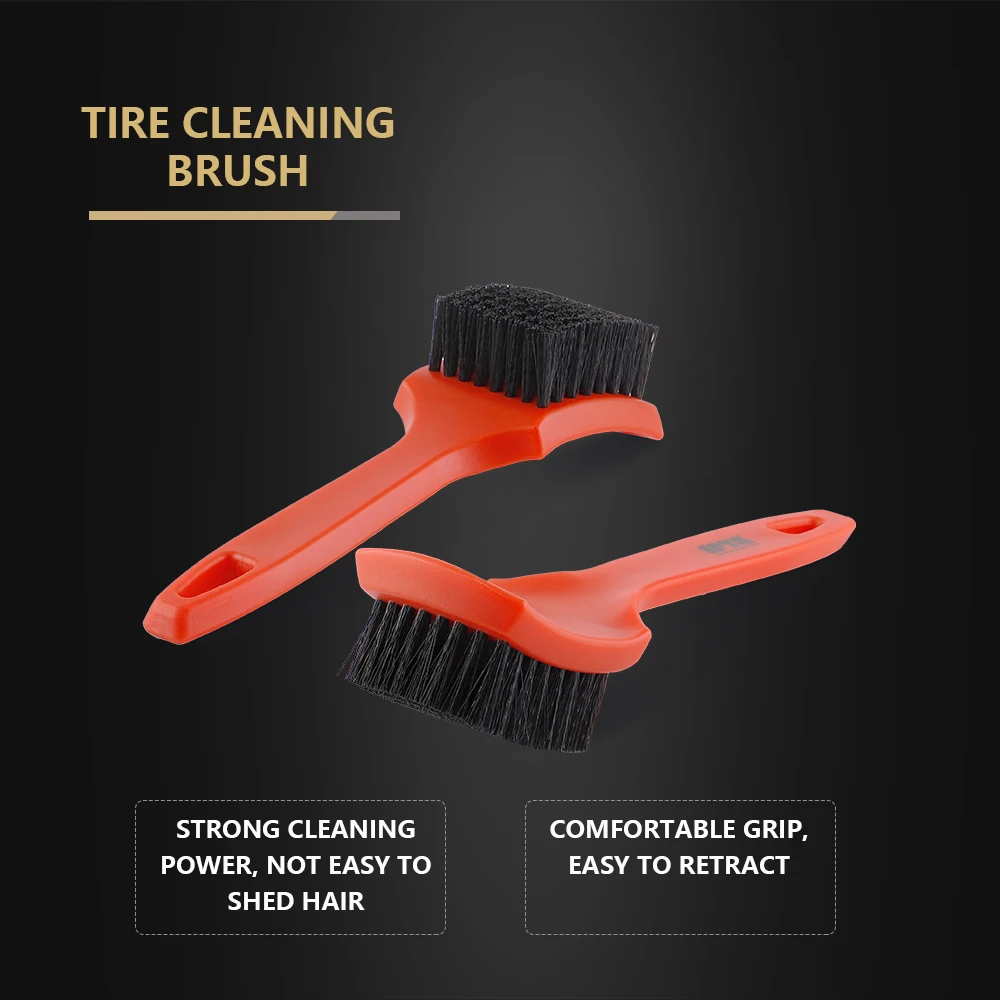 (Bulk Sale) SPTA Auto Cleaning Brush Anti Static Auto Tire Rim Brush Wheel Hub Cleaning Car Wheels Detailing Cleaning Tool