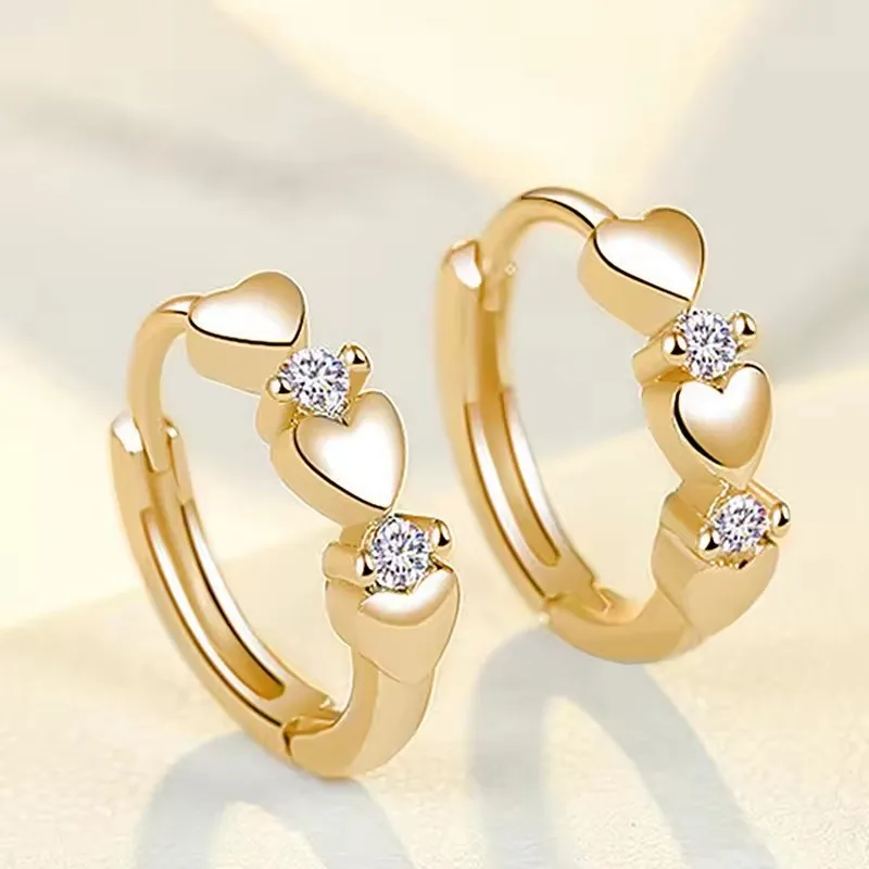 1pcs Fashionable Circular Heart-shaped Earrings Elegant Bohemian Style Suitable Daily Wear Vacation Dates Valentine's Day Gifts