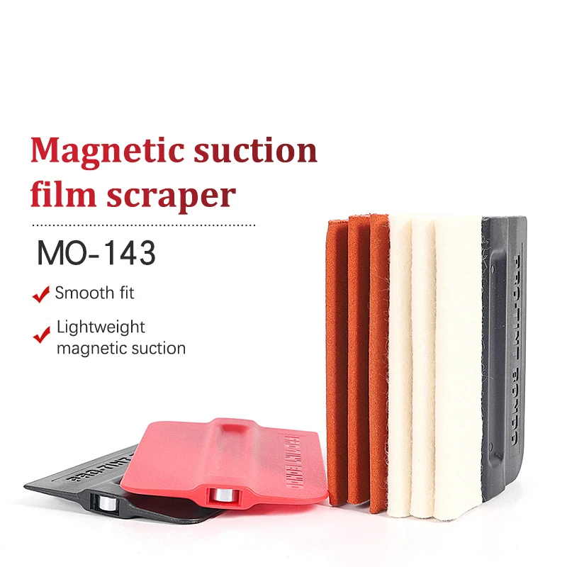 Magnetic Card Squeegee Vinyl Film Non-Scratch Scraper Window Tinting Scraper Suede Felt Cloth Edge Window Tinting Car Wrap Tool