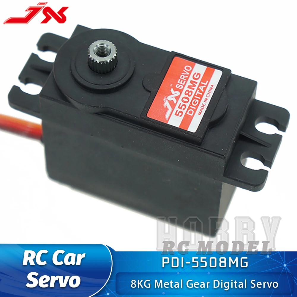 

JX PDI-5508MG 8KG High Torque Metal Gear Digital Servo for 1/10 RC Electric Remote Control Model Car Crawler Off-Road Vehicle