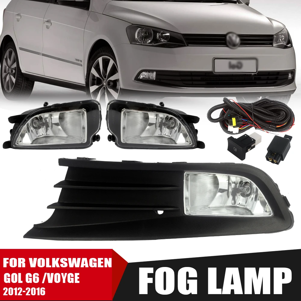 

Front Bumper Fog Lamp UpgradeKit FOR Volkswagen GOL G6 Voyage 2012-2016 Version Additional Foglight Set Switch + Wiring