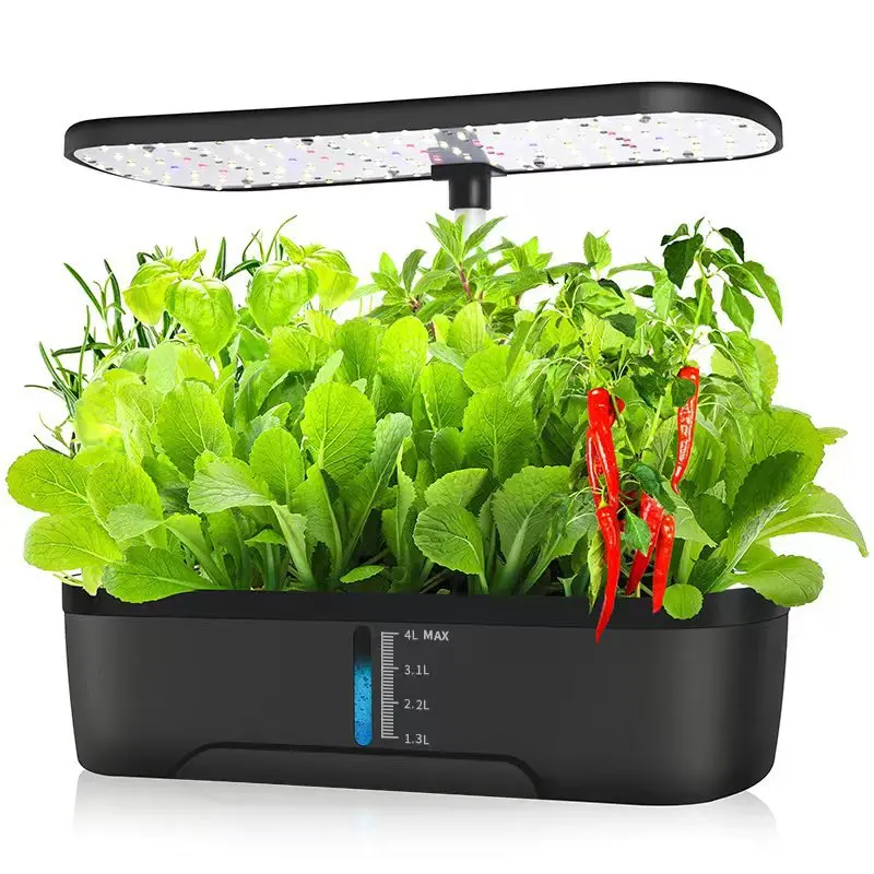 12 Holes-Hydroponic System Kits Indoor Soilless Cultivation Equipment Vegetable fruit herb Planting Box LED Plant Growth lamp