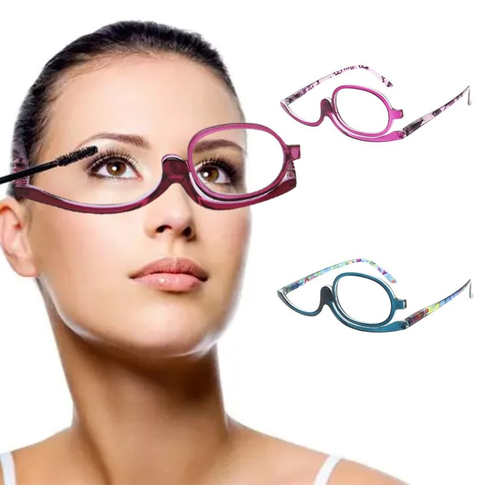 2023 Woman Rotating Makeup Reading Glasses Magnifying Glasses Folding Eyeglasses Cosmetic Glasses Vision Care Eyewear