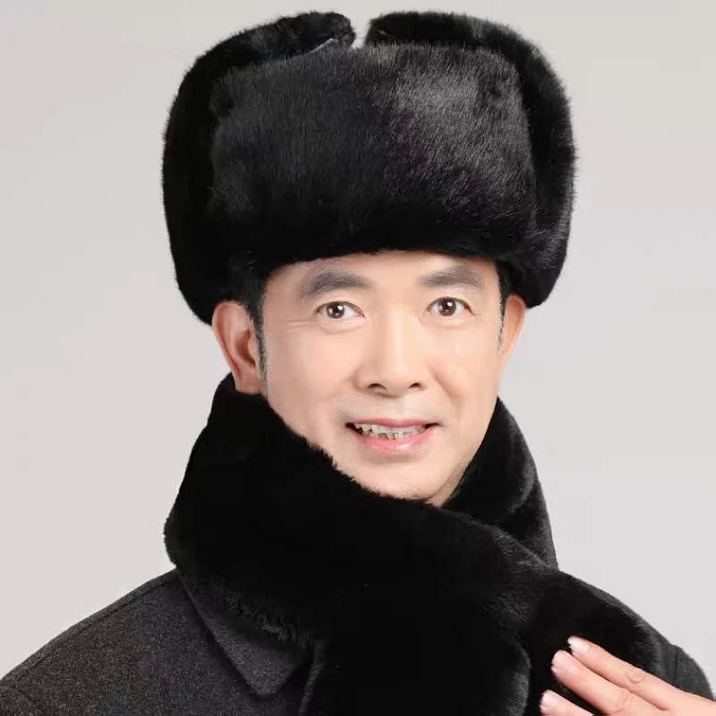 

Middle-Aged and Elderly People Northeast Ushanka Men's Hat Winter Grandpa Thickened Warm Elderly Locomotive Dad Cotton Hat