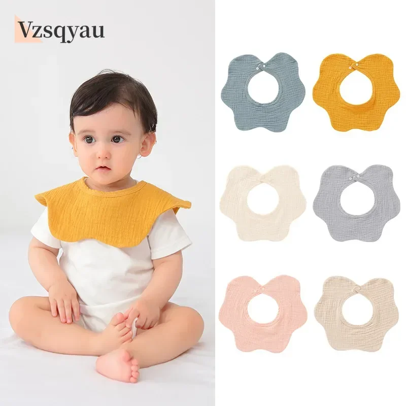 

1pcs Cotton Soft Baby Bibs Solid Color Infant Bib Newborn Burp Cloths Bandana Scarf for Kids Boy Girls Feeding Saliva Towel Gift