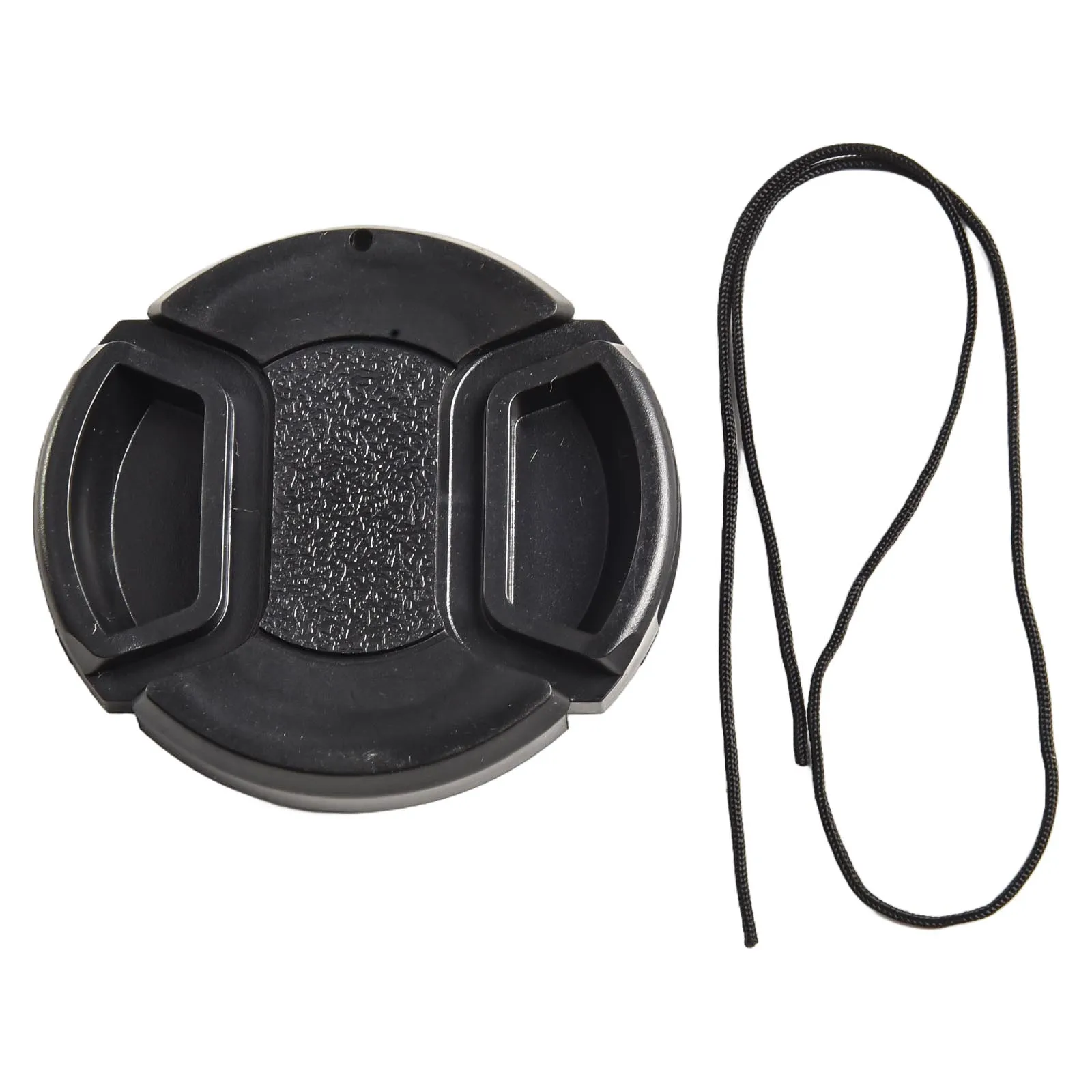 Wordless Lens Cap 49/52/55/58/62/67/72/77/82mm Central Clamping Buckle Cover With  Hanging Rope Camera Lens Accessories