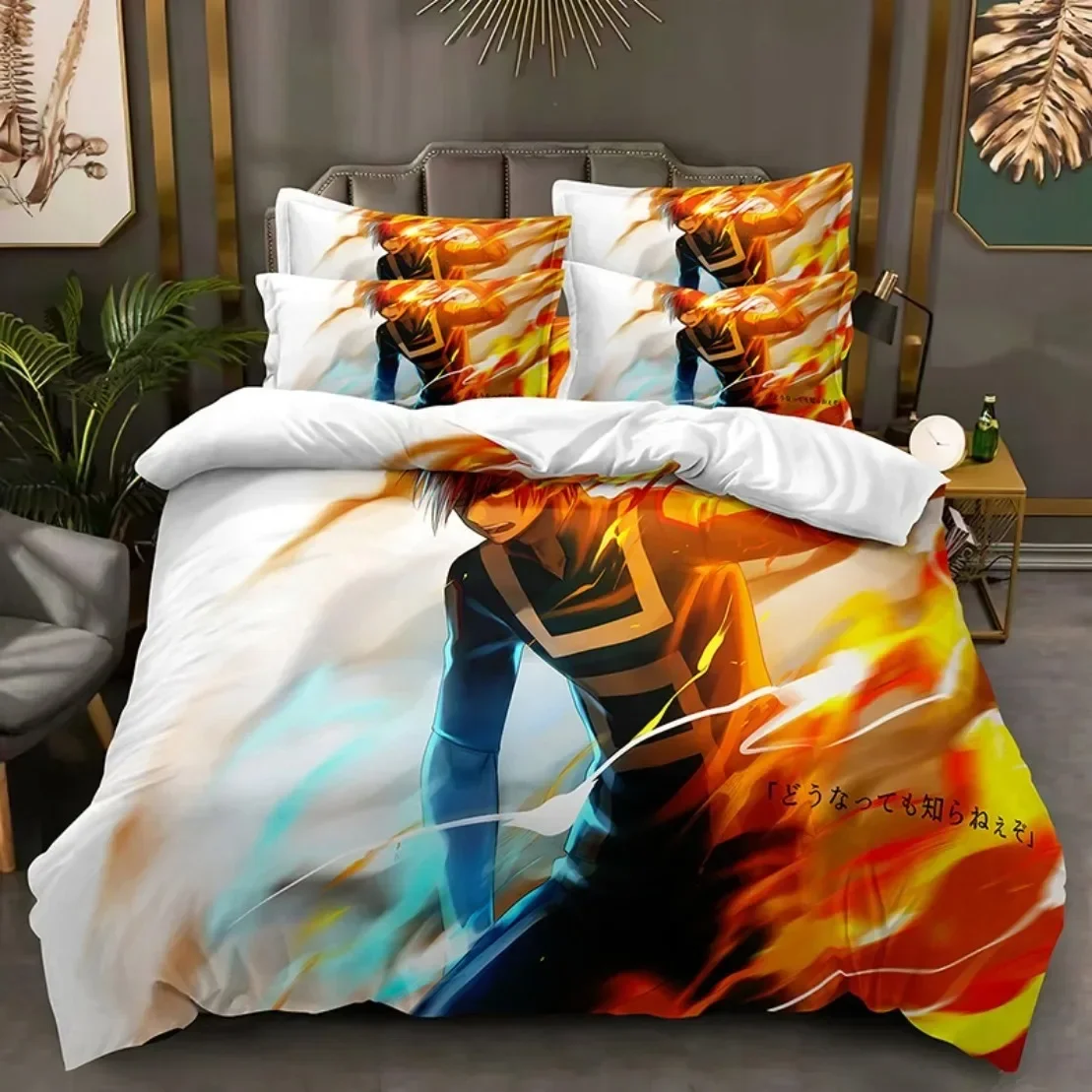 NEW My Hero Academia Bedding Set,Hero Academia Duvet Cover Set Anime Comfortable Quilt Cover Single Double Queen Twin Full Size