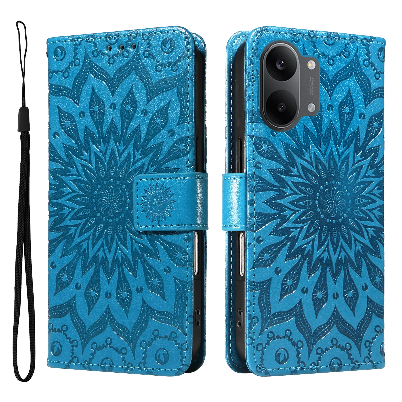 Leather Wallet Flip Case for Redmi Note Turbo 5 15 14R 15R 14C 15C 15A A4 A5 A7 K8 K90 Pro Max | Butterfly Embossed Design