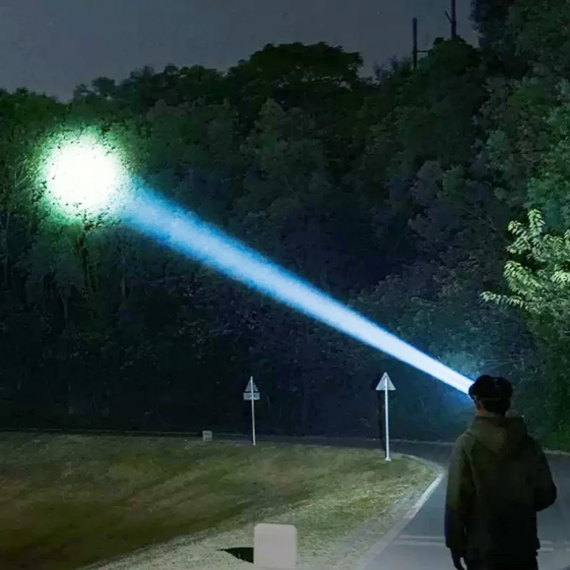 690000000LM Ultra Powerful Headlamp 3*18650 USB Rechargeable LED Headlamp Super Bright 4000M Head Flashlight Fishing Hunting