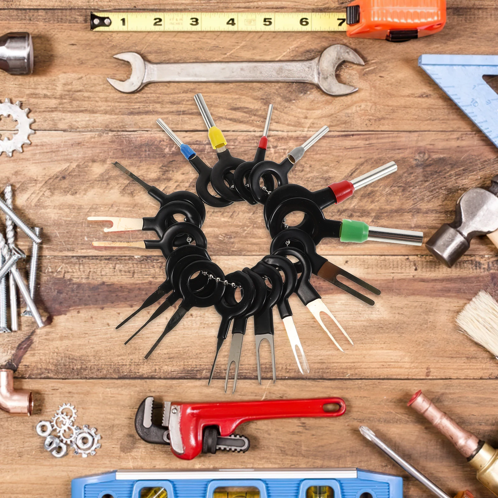 

18 Pcs Needle Removal Tool Electrical Pin Tools Kit Car Terminal Disassemble Connector Stainless Steel Automotive
