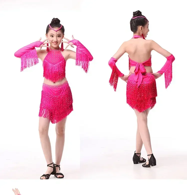 

Children's Latin dance clothing children's dance clothes practice clothes new costumes