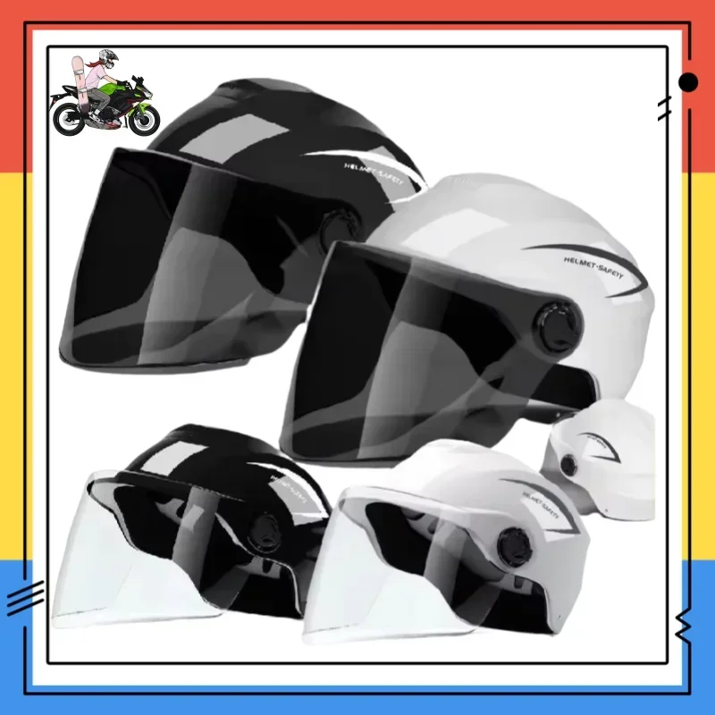 Hot Sales Breathable Motorcycle Helmet Sun hat Four Seasons Pedals Vehicle Clear Sunscreen Security Protection Windproof Helmets