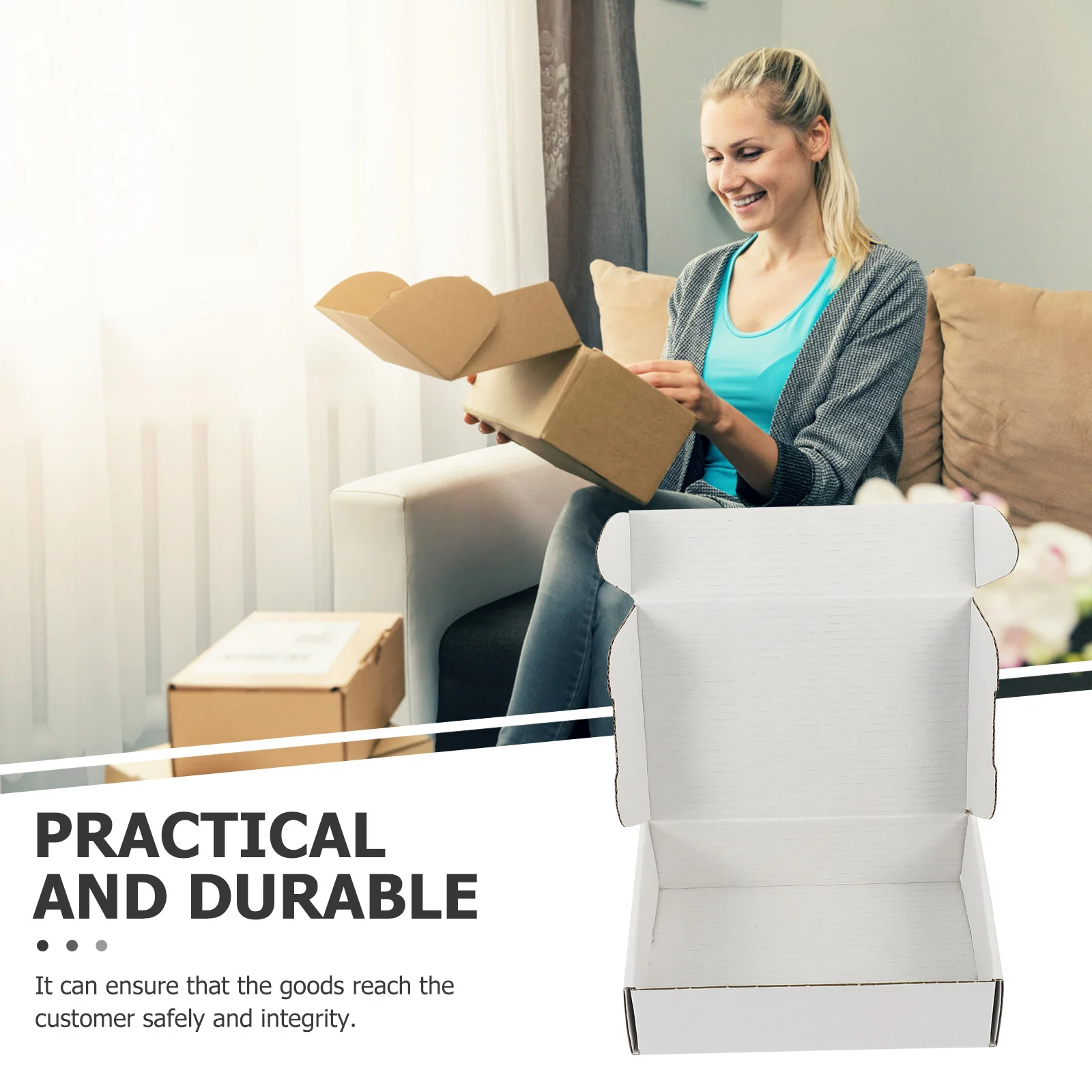 20 Pcs Packing Airplane Box Corrugated Paper Boxes Shipping Kraft Storage Package Cardboard Craft Firm Slot Packaging