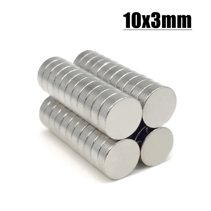 5/20/50/100/200/500Pcs 10x3 Super Powerful Strong Bulk Round NdFeB Neodymium Disc Magnets Dia N35 Rare Earth magnet 10*3 IMANES