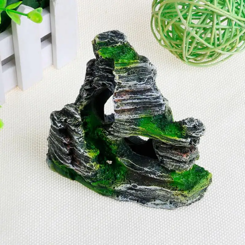 Resin Aquarium Sandstone Decoration Fish Tank Landscaping Rocks Ornaments Fish Shrimp Shelter Aquascape Landscape Aquarium Decor