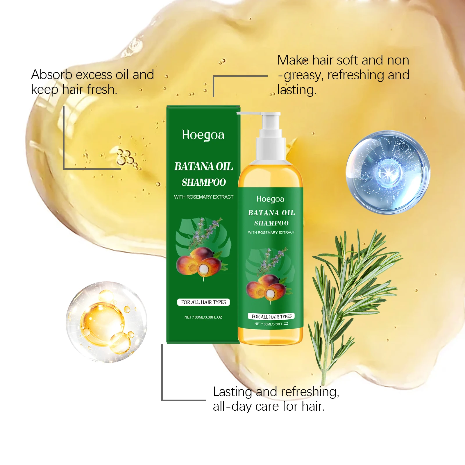 Booster de cabelo batana óleo shampoo de longa duração controle de óleo caspa perfume cabelo couro cabeludo limpeza suavização shampoo cuidados com o cabelo