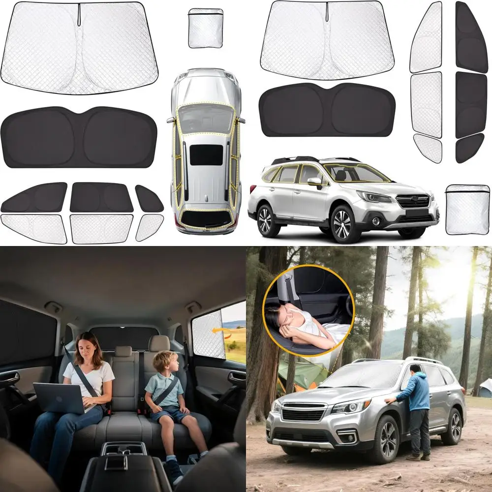 

Custom Full Set Car Window Shades for Outback 2020-2024, Total Blackout UV & Heat Protection, Ideal for Privacy & Camping