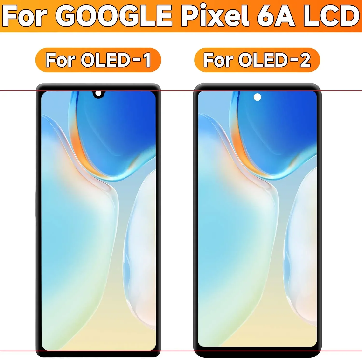 6.1\'\' Super AMOLED For Google Pixel 6A Lcd Display Digital Touch Screen Replacement For Google Pixel 6a GX7AS, GB62Z Screen