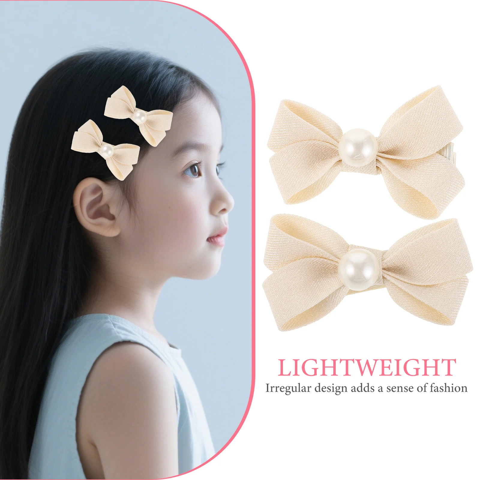 

8 шт., заколки с жемчужным бантом, двухслойные заколки для волос с бантом для девочек, вечерние школьные повседневные аксессуары для волос, зажим в форме банта