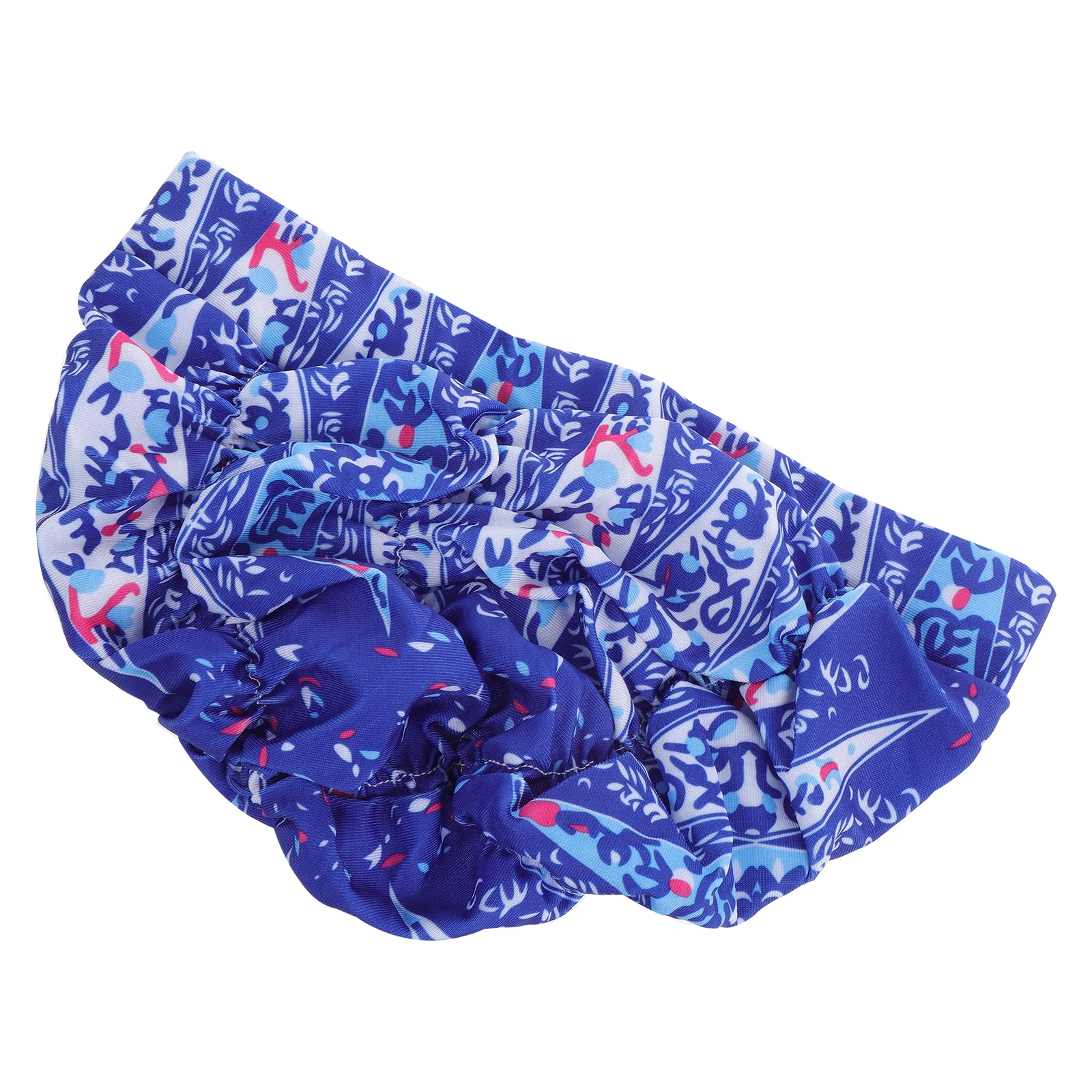 Swim Cap for Women Comfortable Design Short Hair Swim Hats White Porcelain Spa Vacation Swimming Accessories