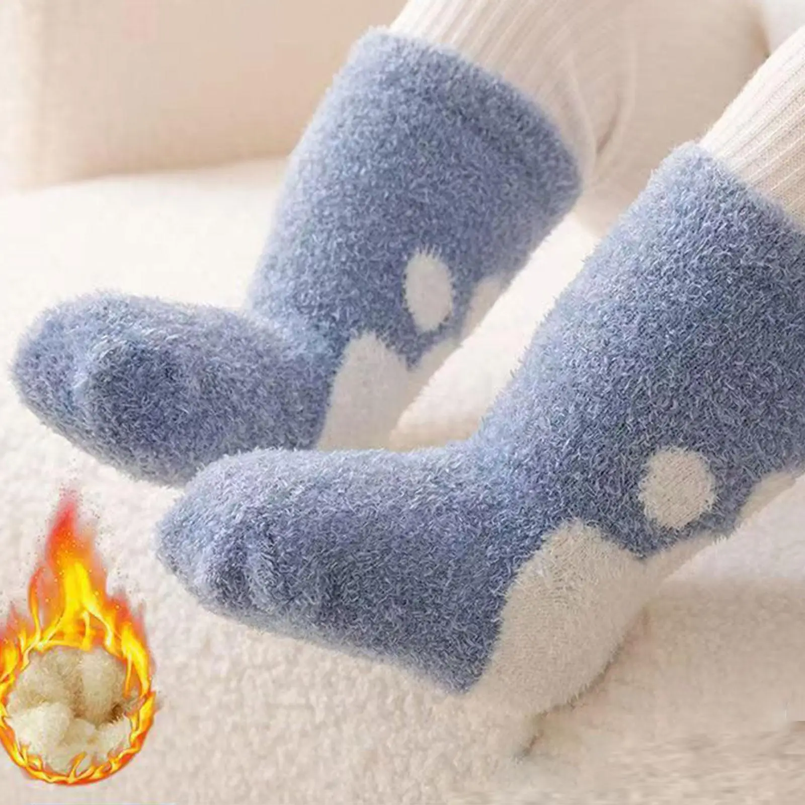 

Baby Socks Winter Fashion Cozy Socks Fleece Plush Socks for Infant Home Indoor