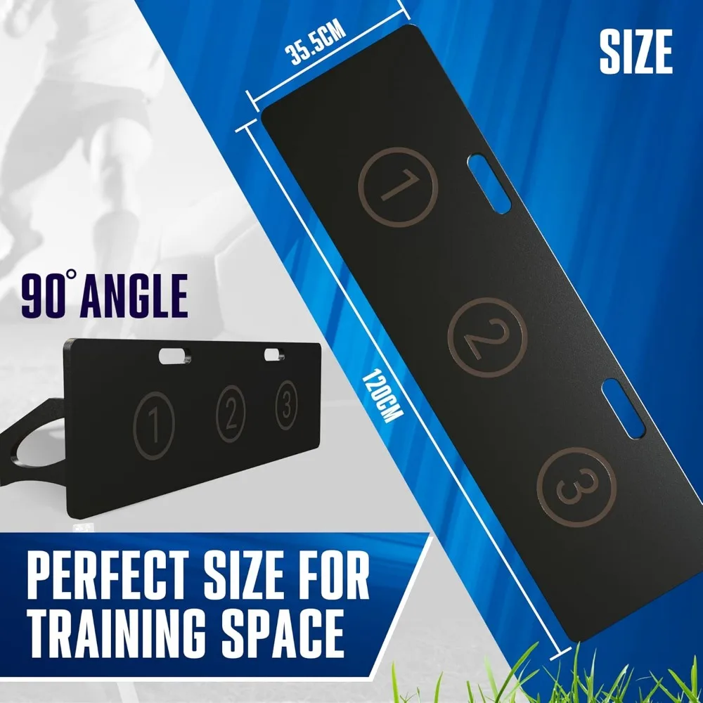 Placa de treinamento de futebol portátil 40x16, equipamento de prática interna/externa, treinador de chute de futebol, ideal para o desenvolvimento de habilidades