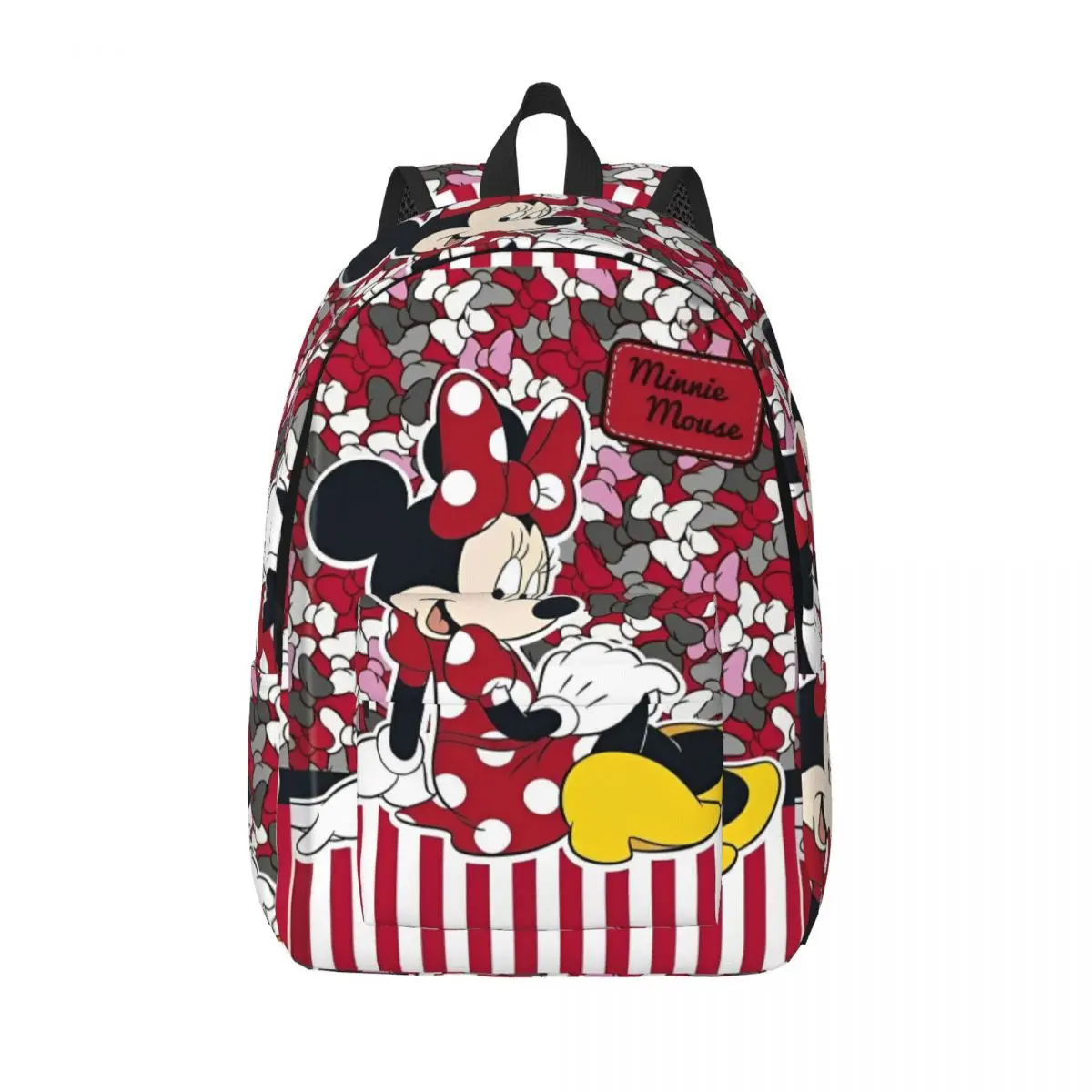 

Minnie Mouse Print Backpack University Backpacks Female Colorful Breathable School Bags Aesthetic Rucksack