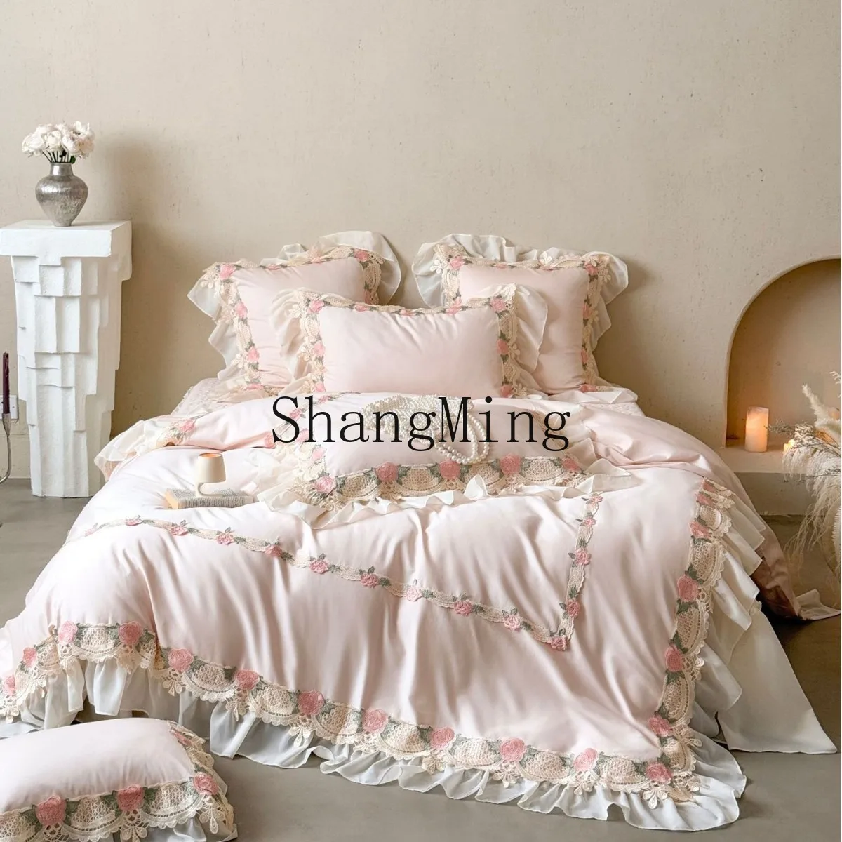 

DSA long-staple cotton pure cotton four-piece set of high-grade cotton quilt cover sheets and bedding