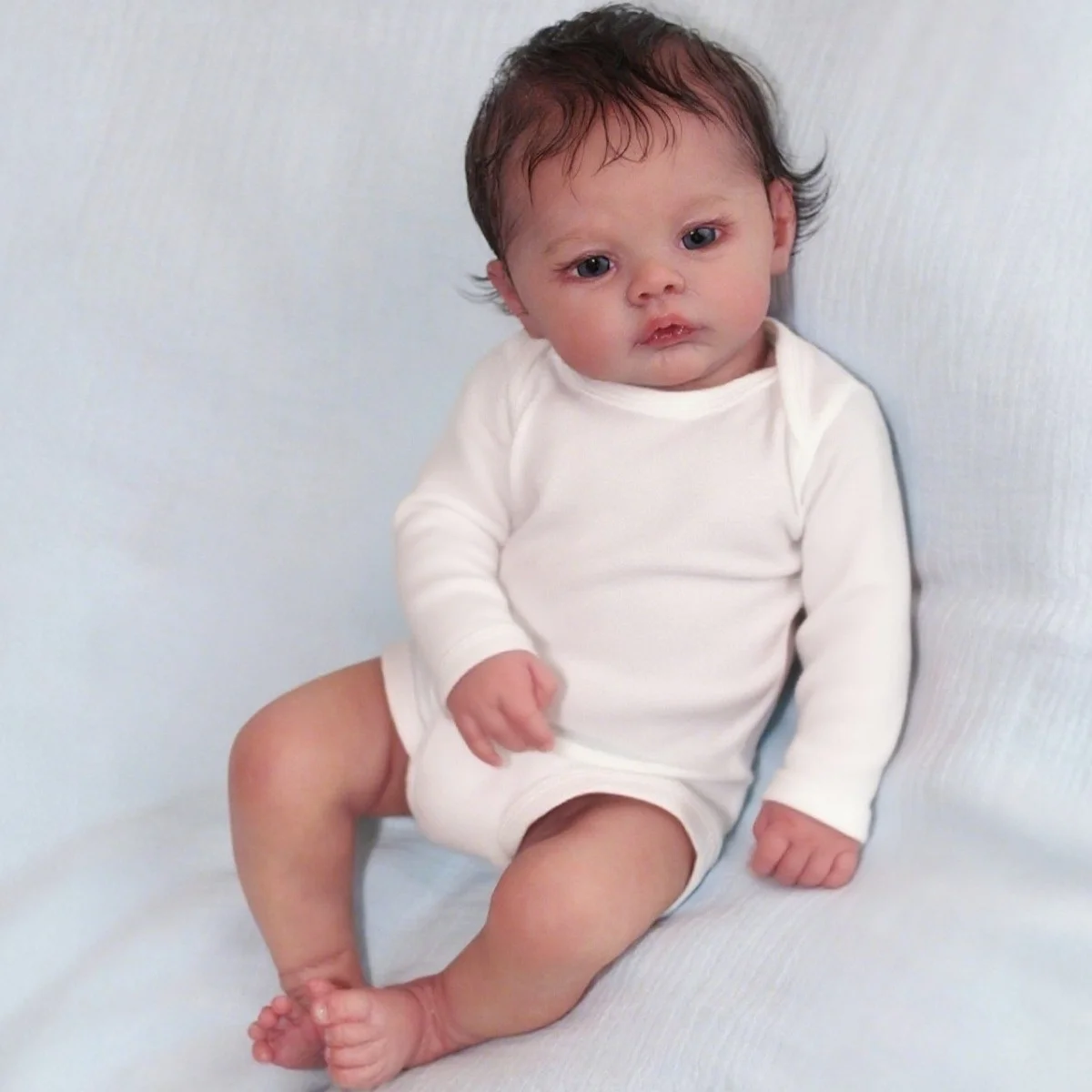 

Тканевый корпус 48 см, милая кукла реборн, игрушка для девочки, реалистичная 3D кожаная кукла ручной работы, модный подарок на день рождения принцессы для малышей