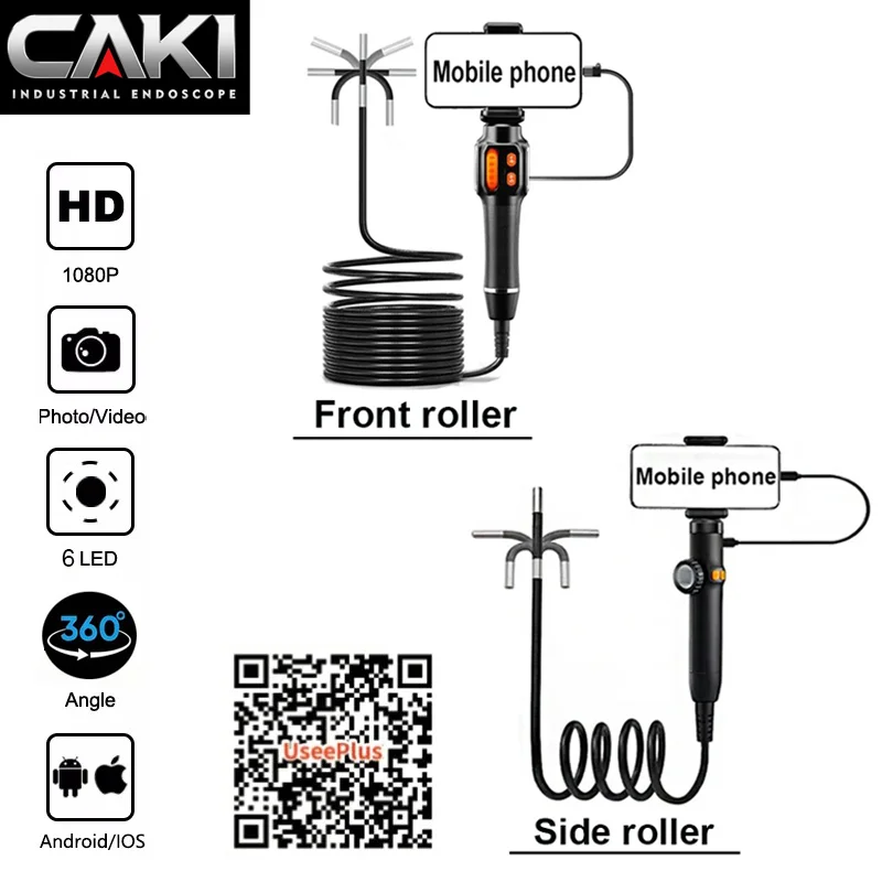

Steering endoscope Mobile phone camera High-definition camera HD 1080P Automobile Air conditioning Pipeline Detection Waterproof