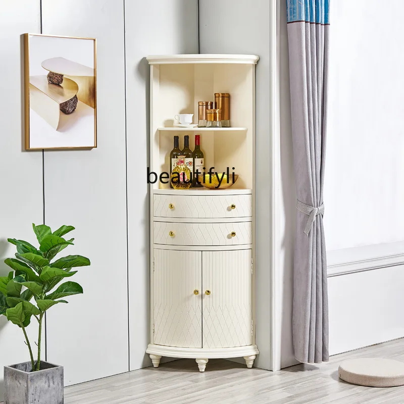 luxury wine cabinet against the wall Modern triangle restaurant Corner cabinet Model room furniture Corner cabinet Wholesale